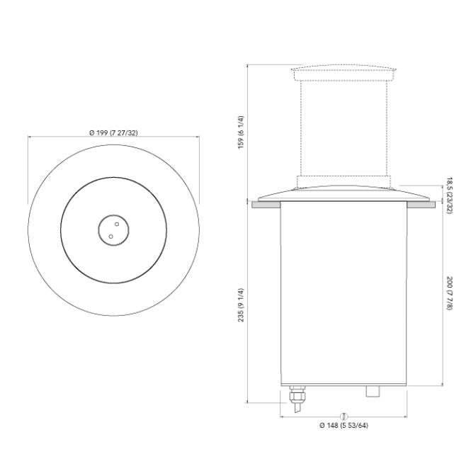 Quick Marine - Secret Light L 6W LED Retractable Lamp (RGBW QNN, 12V, Stainless Steel) (FASP6644X18AA00)