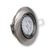 Mega LED - Downlight Fixture - Aluminum Alloy, Adjustable Beam, For MR16 or GU10, Inox Finish (HYDRA)