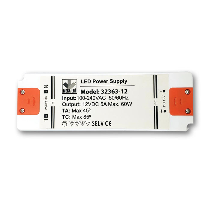 Mega LED - Driver Power Supply - 100-240V AC, 24V DC, 2.5A, 60W (32363-24)
