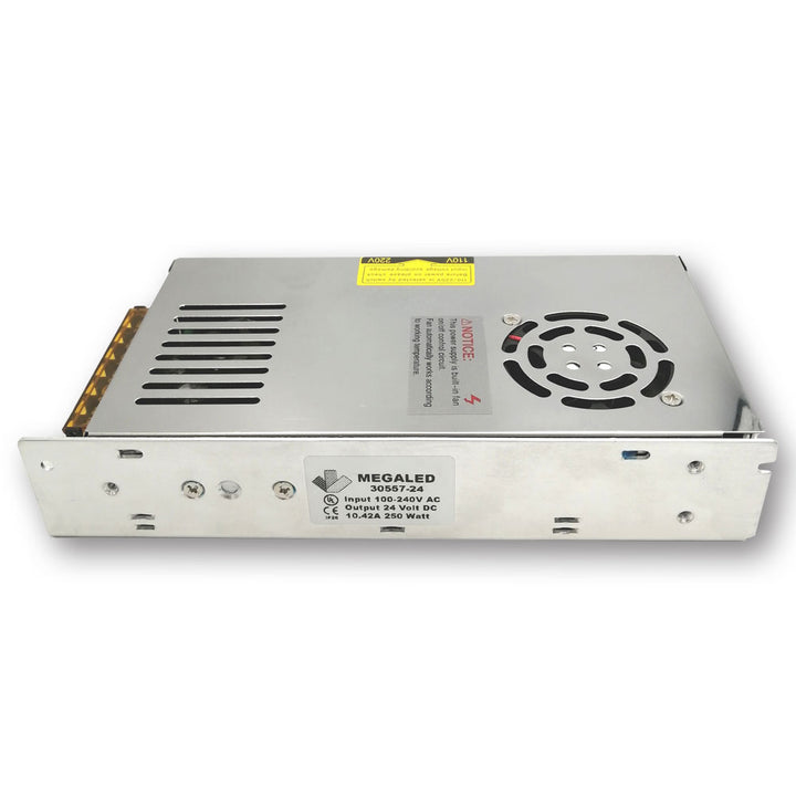 Mega LED - Driver Power Supply - 100-265V AC, 24V DC, 20.8A/10.4A, 250W (30557-24)