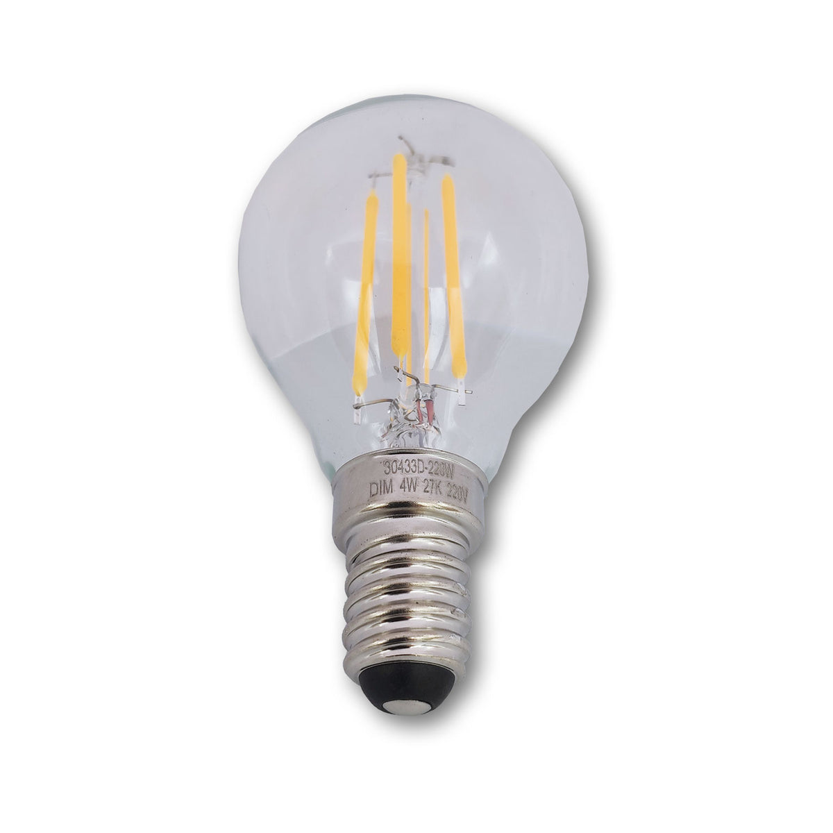 Mega LED - LED Replacement Bulb - E14 Type, 4.0 Watt, 420 Lumens, 220V AC, Beam Angle 360°, 3000K (30433D-220)