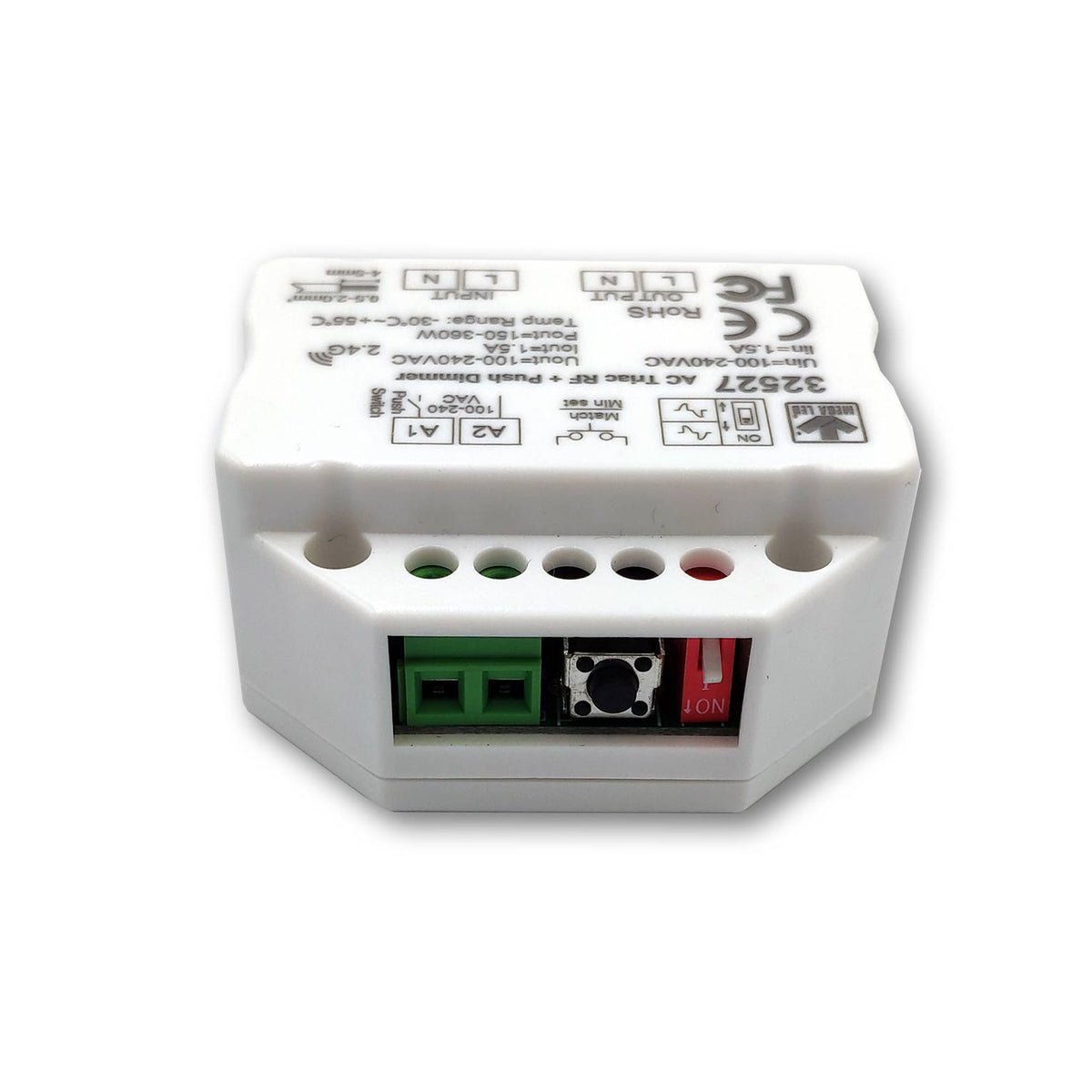 Mega LED - Electronic TRIAC Dimmer - For RF Remote, Input 100-240V AC, 1.5A Max For 1 Channel (32527)