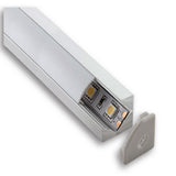 Mega LED - Angular Aluminum Profile - For Corners, Stairs, Width 18.5mm x Height 18.5mm, 2 Meter (30213)
