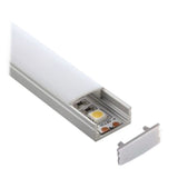 Mega LED - Aluminum Profile - Slim Recessed, Width 17.5mm (0.68") X Height 8.2mm (0.03"), Length 2 Meters (30211)