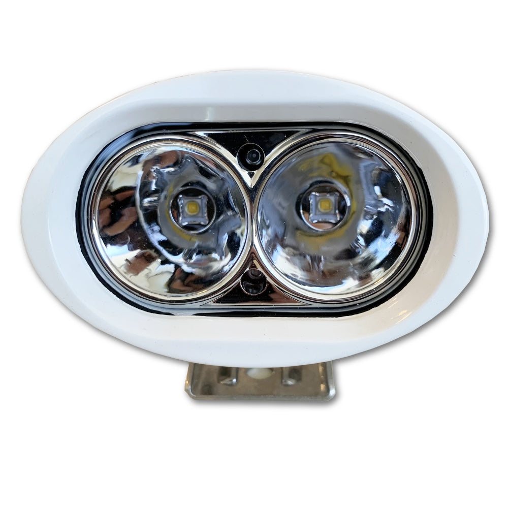Mega LED - LED Waterproof Spread Light - 20W, 1800 Lumens, Beam Angle 25°, 2 x 10W 4500K (30095-DC)