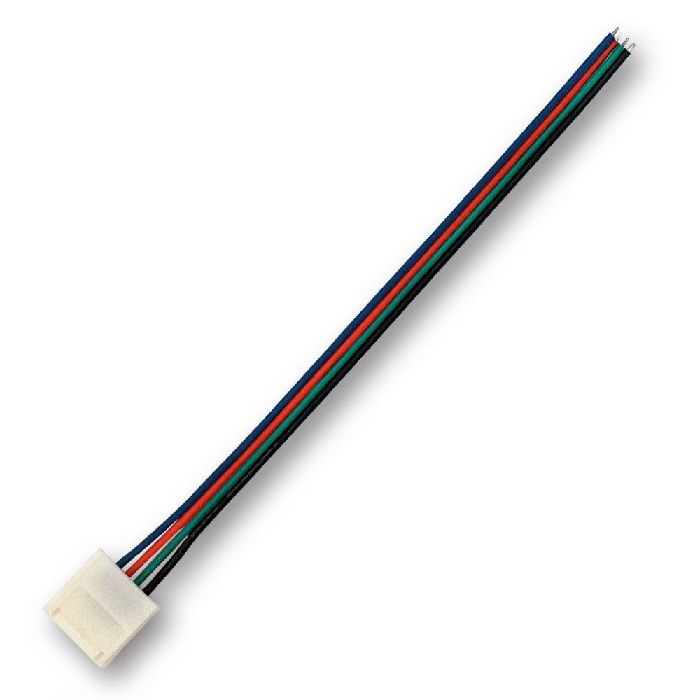 Mega LED - Linear Strip Power Connector - Solder Less LED Strip 4 Poles, End Power Connector 15cm (3528-EC4)