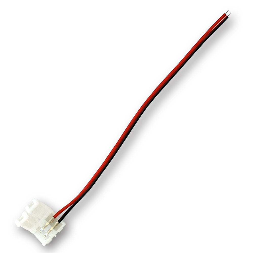 Mega LED - Linear Strip Power Connector - Solder Less, LED Strip, 2 Poles End Power Connector 15cm (3528-EC2)