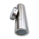 Mega LED - Novara Outdoor Wall Light - For 2XMR16 or 2XGU10 LED Bulbs, Stainless Steel 316 Housing
