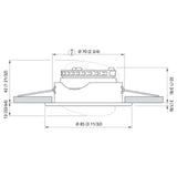 Quick Marine - Nikita Downlight - 4W, 10/30V, Adjustable, Spring Mount