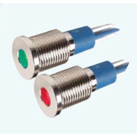 Mega LED - LED Indicator Light - Waterproof IP67, Nickel Plated Brass