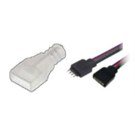 Mega LED - Type B End Cap With Power Cables (30439-PCRGB-2)