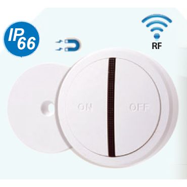 Mega LED - Wireless Dual Gang RF Switch - IP66, Voltage 2-3V CR2032, 433.932MHz Frequency (34055)