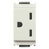 Vimar Idea 2P+E USA Socket Outlet, 15A, 250V, IP20, Flush Mount, Screw Terminal, Halogen-Free Thermoplastic