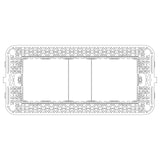 Vimar Idea 5-Module Mounting Frame, With Screws, Grey