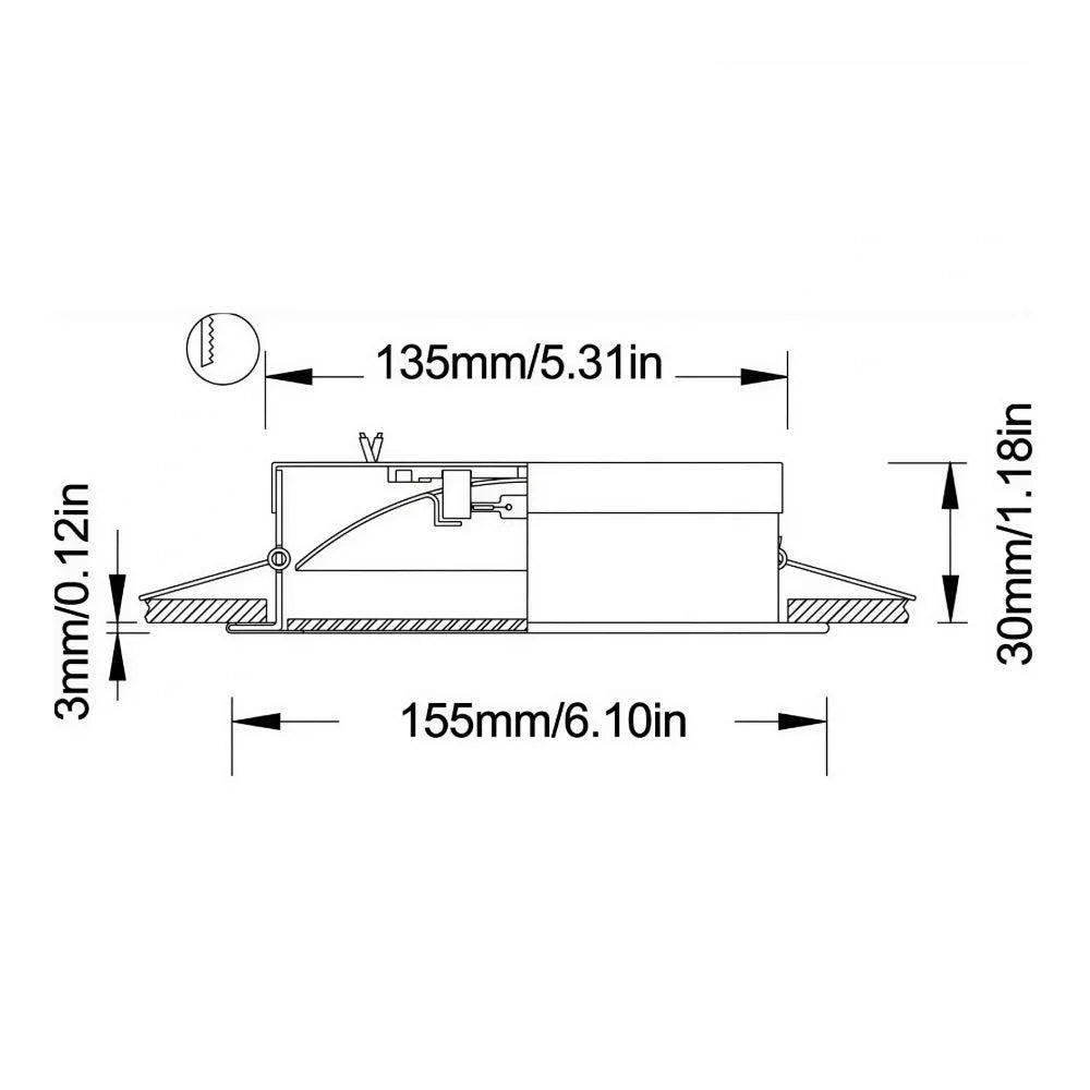 Imtra Avalon 155 Halogen Downlight, G4, Stainless Steel, IP65