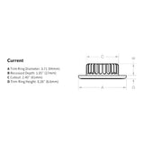 Imtra Current PowerLED Tri-Color Downlight, 10-40VDC, IP65
