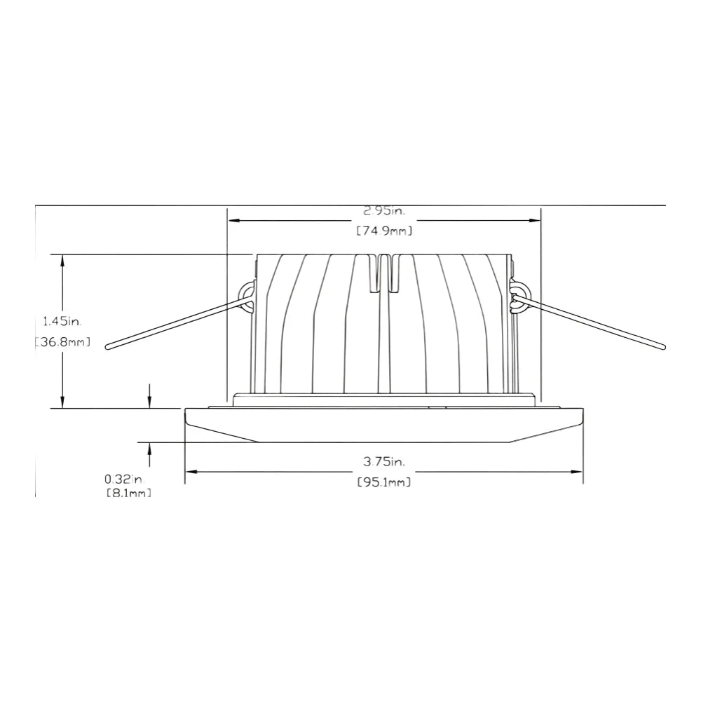 Imtra Omega PowerLED Recessed Downlight, 10-30V DC, 350 lm