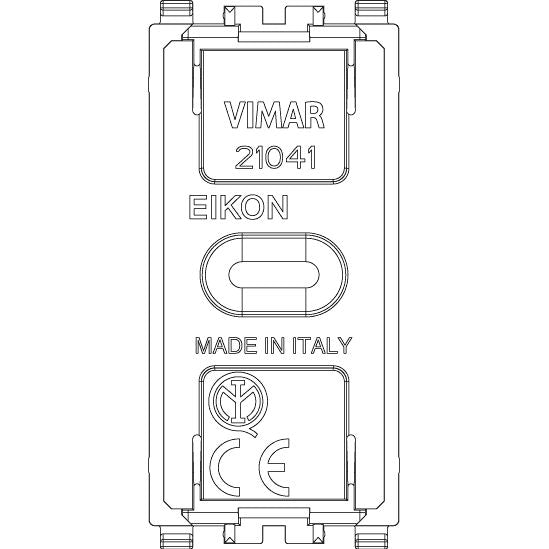 Vimar Eikon Tactil Blank Module, 1 Module, Grey, Halogen-Free