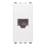 Vimar Eikon RJ11 Phone Jack 6/4, 1-Module, Screw Terminals, IP20, Flush-Mount