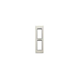 Vimar Eikon Classic Cover Plate, Panel Mount, 2-Module, Die-Cast Metal