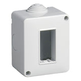 Vimar Isoset IP40 1-Module Surface Enclosure, For Eikon and Plana, Grey