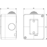 Vimar Isoset IP40 1-Module Surface Enclosure, For Eikon and Plana, Grey