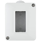 Vimar Isoset IP40 1-Module Surface Enclosure, For Eikon and Plana, Grey