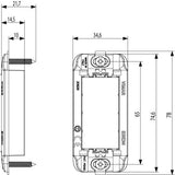 Vimar Eikon 1-Module Panel Mounting Frame, With Screws, Thermoplastic