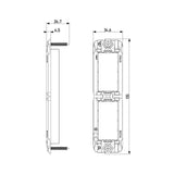 Vimar Eikon 2-Module Panel-Mount Frame, With Screws, Thermoplastic