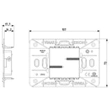 Vimar Eikon 2-Central-Module Mounting Frame, With Screws, For 60 mm Centers or 56x56 mm Boxes