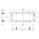 Vimar IDEA 6-Module Mounting Frame, For 6/7-Module Boxes, 60 x 172mm, With Screws, Grey Thermoplastic