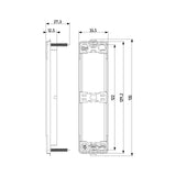 Vimar Idea 2-Module Flush Panel Mounting Frame, With Screws, Grey