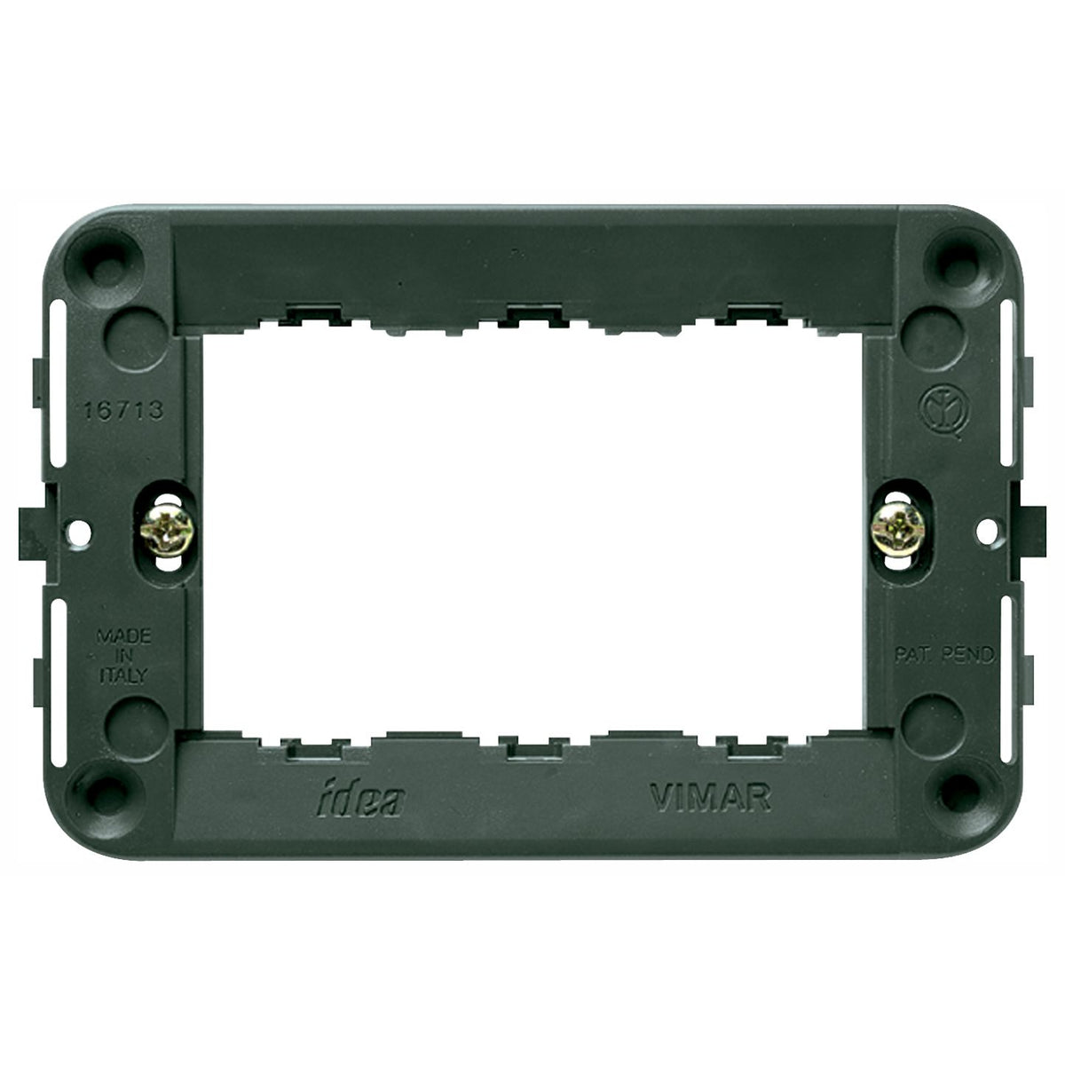 Vimar Idea 3-Module Mounting Frame, With Screws, 60 x 97 mm, Grey