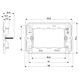 Vimar Idea 3-Module Mounting Frame, With Screws, 60 x 97 mm, Grey