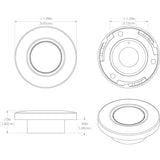 Lumitec Orbit Flush Mount LED Down Light, Spectrum RGBW, Black Housing, 10-30V DC, IP67, 4W, 5000K White