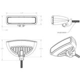 Lumitec Caprera3 Bracket-Mount LED Flood Light, Spectrum Halo, White Housing, 1200 Lumens, IP67, 12/24VDC
