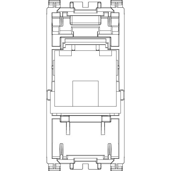 Vimar Arké RJ45 Cat5e Avaya UTP Socket Outlet, MPS100E Connector, T568A/B, IDC Terminals, Grey