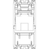 Vimar Arké RJ45 Cat5e Avaya UTP Socket Outlet, MPS100E Connector, T568A/B, IDC Terminals, Grey