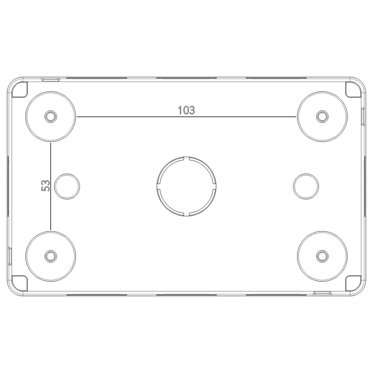 Vimar IP55 4-Module Surface Enclosure, For Eikon/Arké/Plana