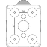 Vimar Isoset IP40 1-Module Surface Enclosure, For Eikon and Plana, Grey