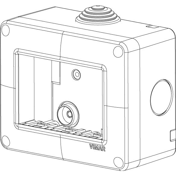 Vimar Isoset 3-Module Surface Enclosure, For Eikon & Plana, IP40