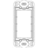 Vimar Eikon 1-Module Panel Mounting Frame, With Screws, Thermoplastic