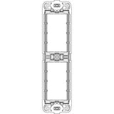 Vimar Eikon 2-Module Panel-Mount Frame, With Screws, Thermoplastic