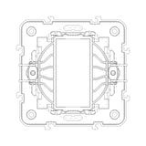 Vimar Eikon Mounting Frame, 1M, Claws, 60 mm Round Box, Flush-Mount