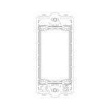 Vimar Idea Panel Mounting Frame, 1-Module, With Screws, Grey