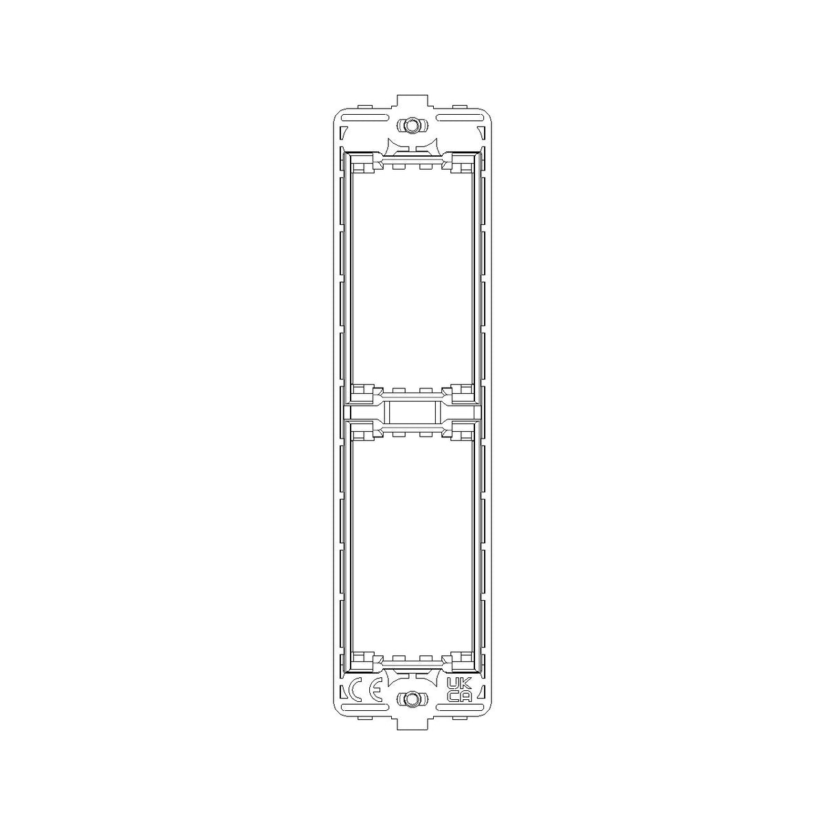Vimar Idea 2-Module Flush Panel Mounting Frame, With Screws, Grey