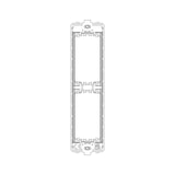 Vimar Idea 2-Module Flush Panel Mounting Frame, With Screws, Grey