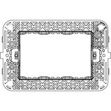 Vimar Idea 3-Module Mounting Frame, With Screws, 60 x 97 mm, Grey