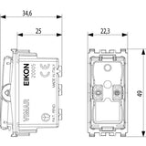 Vimar Eikon 2-Way Switch Mechanism, 1P, 16AX, 250V, Lightable, IP40