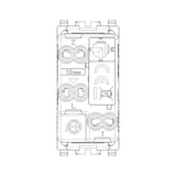 Vimar Eikon 2-Way Switch Mechanism, 1P, 16AX, 250V, Lightable, IP40